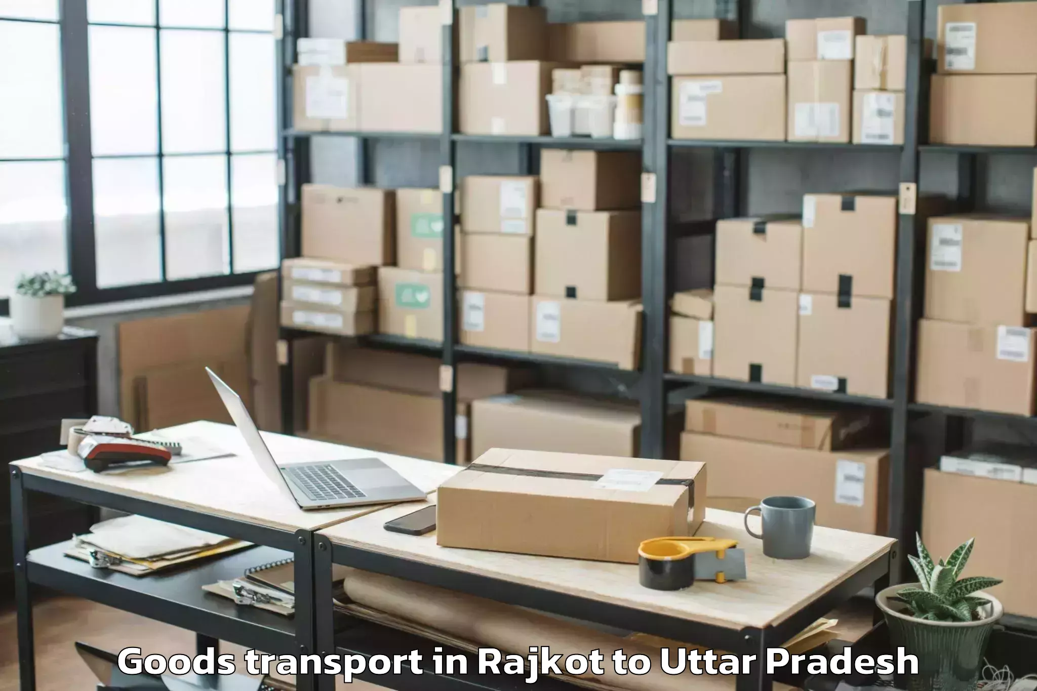 Hassle-Free Rajkot to Unchahar Goods Transport